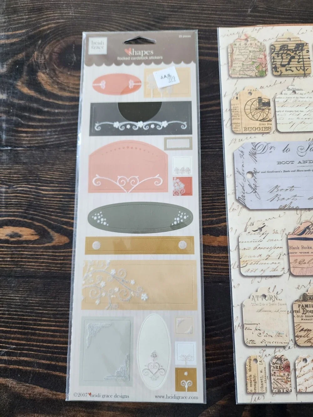 Scrapbooking Stickers Tags Labels Love Jumbo Sheets K&Co Lot New Retired #22